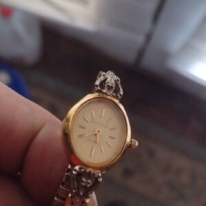 Armitron Gold Watch with Silver Details